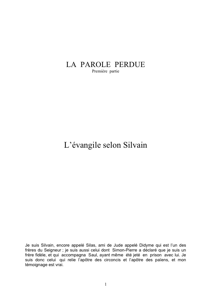 La parole perdu 1